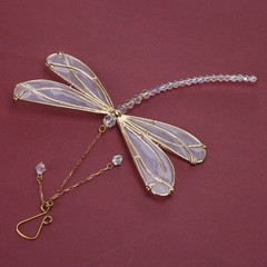Crystal Rainbow Dragonfly Window Hanging Ornament Garden Home Decor