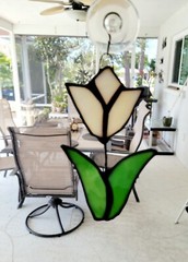 1 Stained Tulip Ornament Suncatcher , Your Choice, More colors to Come