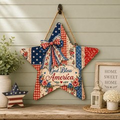 Wall Sign with Rope 250th Anniversary 4th of July Patriotic Decor