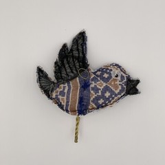 Recycled Fabric Bird Hanging Wall Hook