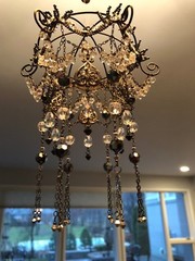 HAND MADE Czech Stones Sun catcher 8″ Long 5.5 Wide