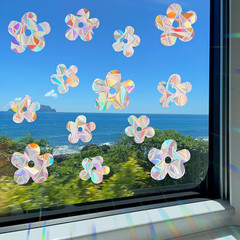 Crystal Holographic Prism Suncatcher Sun Catcher Flower Window Stickers