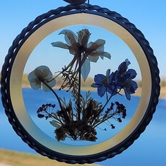 Lasting Impressions Round Pewter Framed Floral Handmade In Colorado Sun Catcher