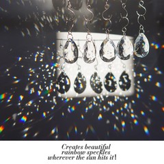 Chandelier Crystal Prisms 10pcs 38mm Clear Teardrops with Hook Hanging Crystals