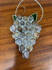 Grape Cluster Sun Catcher 5.5”. Champagne Color.