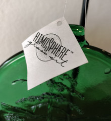 Atmosphere Recycled Glass Round Sphere Shaped Green Sun Catcher Tree Mountains