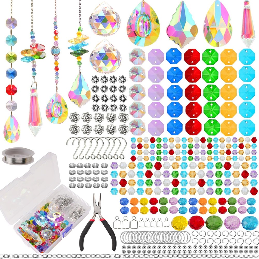 500 Pcs DIY Sun Catcher Making Kits Crystal Suncatcher Art and Crafts Supplies