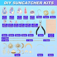 DIY Rainbow-Making Suncatcher Kit: 200 Crystal Components for Craft Enthusiasts