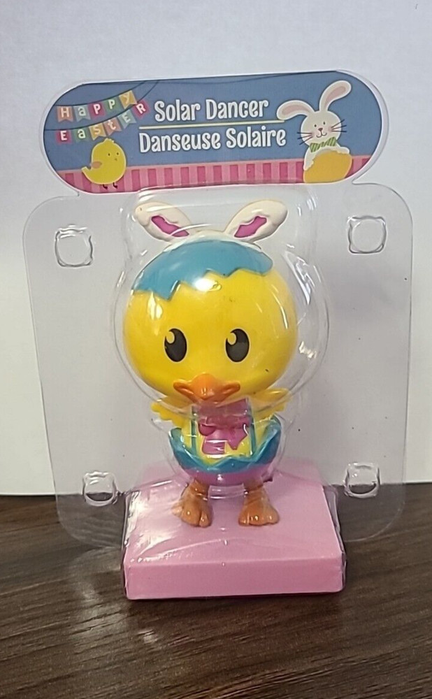 New Baby Chick Bunny Easter solar dancer Dancing Hatched egg bobble head toy!