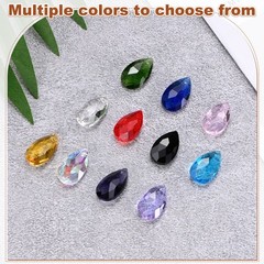 10PCS Crystal Grid Prisms, 30mm/1.18″ Pendant Hanging [Black]