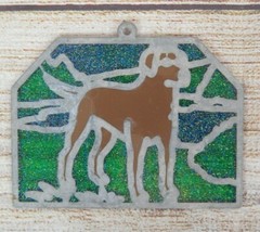 Vintage Suncatcher Golden Retriever Hunting Dog Window Decoration Ornament
