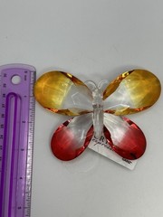 Ganz Crystal Expressions Acrylic Butterfly Ornament Suncatcher Yellow/Red