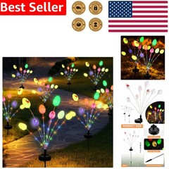 Outdoor Solar Easter Egg Lights 2 Pack Waterproof LED Yard Garden Pathway Decor