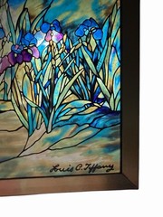 Louis Comfort Tiffany Double Rainbow Iris Stained Glass Suncatcher Glassmasters