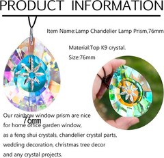Versatile 76mm Rainbow Prism – Perfect for Windows, Chandeliers, and Gifting