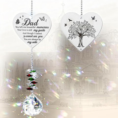 Memorial Suncatcher Memorial for Loss of Dad Grief Gifts Men Crystal Suncatcher