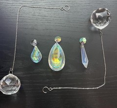 Rainbow Makers & Suncatcher Crystals Set Of 5 – Some With Hooks, Some Without