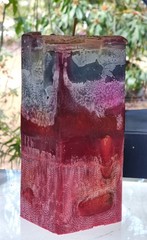 Handmade Stained Glass Boho Poppy Flower Hanging Suncatcher Australian Made Gift