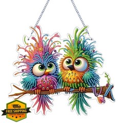 TSRUVYL Bird Diamond Art Suncatcher Colorful-Bird