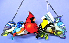 Suncatcher 5 Birds on a Branch Wall Hanging Decor Indoor/Outdoor 13″ Long New