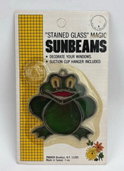 Vtg Frog Window Suncatcher Travco Sunbeams NOS Kitschy 1970s 80s Retro Plastic