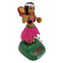 Solar Powered Hawaiian Dancing Hula Girl Shaking Doll Decor for Car Dashboard