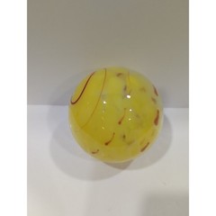 Vintage Large Multi Color Handblown Sphere Suncatcher, Yellow Spere Suncatcher,