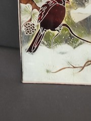 Stained Glass Suncatcher Lead Frame Window Art Birds Cardinals Male Female Paint