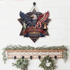 America Anniversary Wall Sign with Rope
