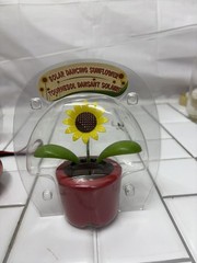 RED Solar Dancing SUNFLOWER Sun & Light Powered BOBBLEHEAD Great Gift TOY FLOWER