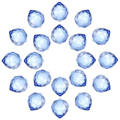 20Pcs Crystal Ball Prism 20mm/0.8″ Decorative Ball Suncatcher Beads Blue