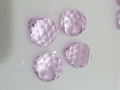 30mm Crystal Ball mauve- suncatcher craft chandelier window hanging prism purple
