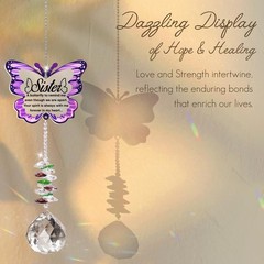 Sympathy Gifts for Loss of Sister | Memorial Crystal Suncatcher & Rainbow Maker