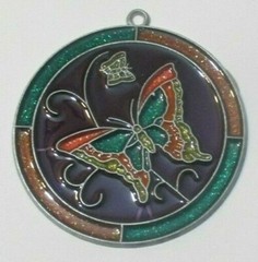 BUTTERFLY SUNCATCHER (PURPLE BACKGROUND) (GARDEN INSECT SUNCATCHERS)