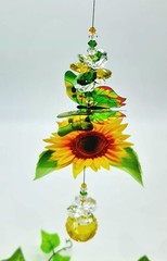 Sunflower Butterfly Crystal Suncatcher, rainbow suncatchers made in Australia