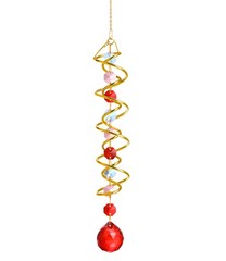 20.5in Crystal Suncatcher Gazing Ball Spiral Tail,Wind Spinner Sun Catcher wi…