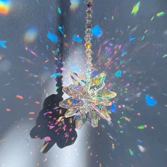 1 Pc Shiny Crystal Star Sun Catcher Glass Hanging Ornament Window Decor Gift