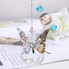 30mm Handmade Butterfly Crystal Ball Prism Suncatcher for Rainbow Light Display
