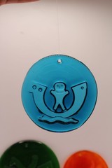 Set Of 3 VTG Holmegaard Michael Bang ~ Noah’s Ark Suncatchers ~ Studio Art Glass