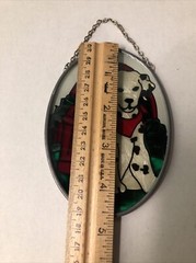 Stained Glass Sun Catcher Fire Hydrant Dalmatian Puppy 4.5″