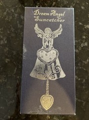Pewter Crystal Angel Window Suncatcher In Box